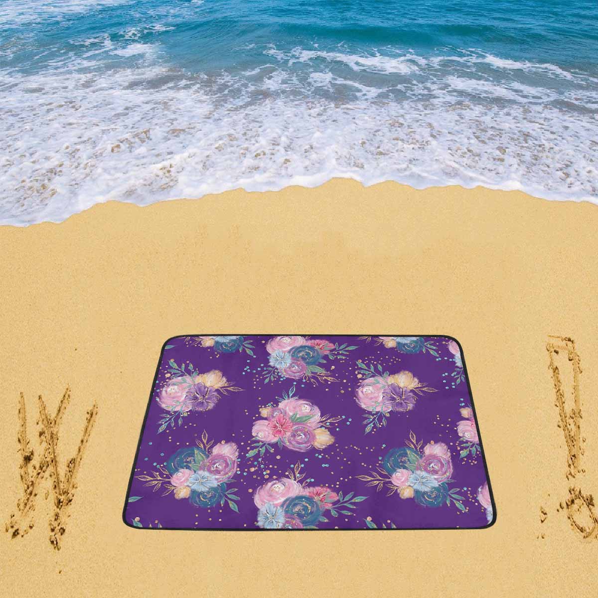 Purple Floral Beach Mats 78"x 60"