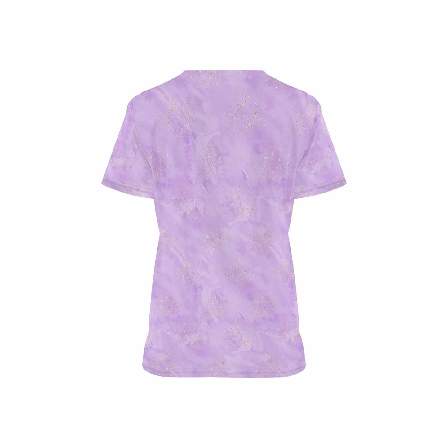 Purple Dreams Women's V Neck Scrub Top Nurse Uniform with Deep Front Pockets