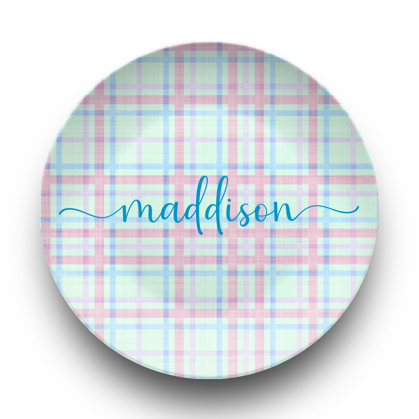 Pastel Plaid 2 Personalised Plate