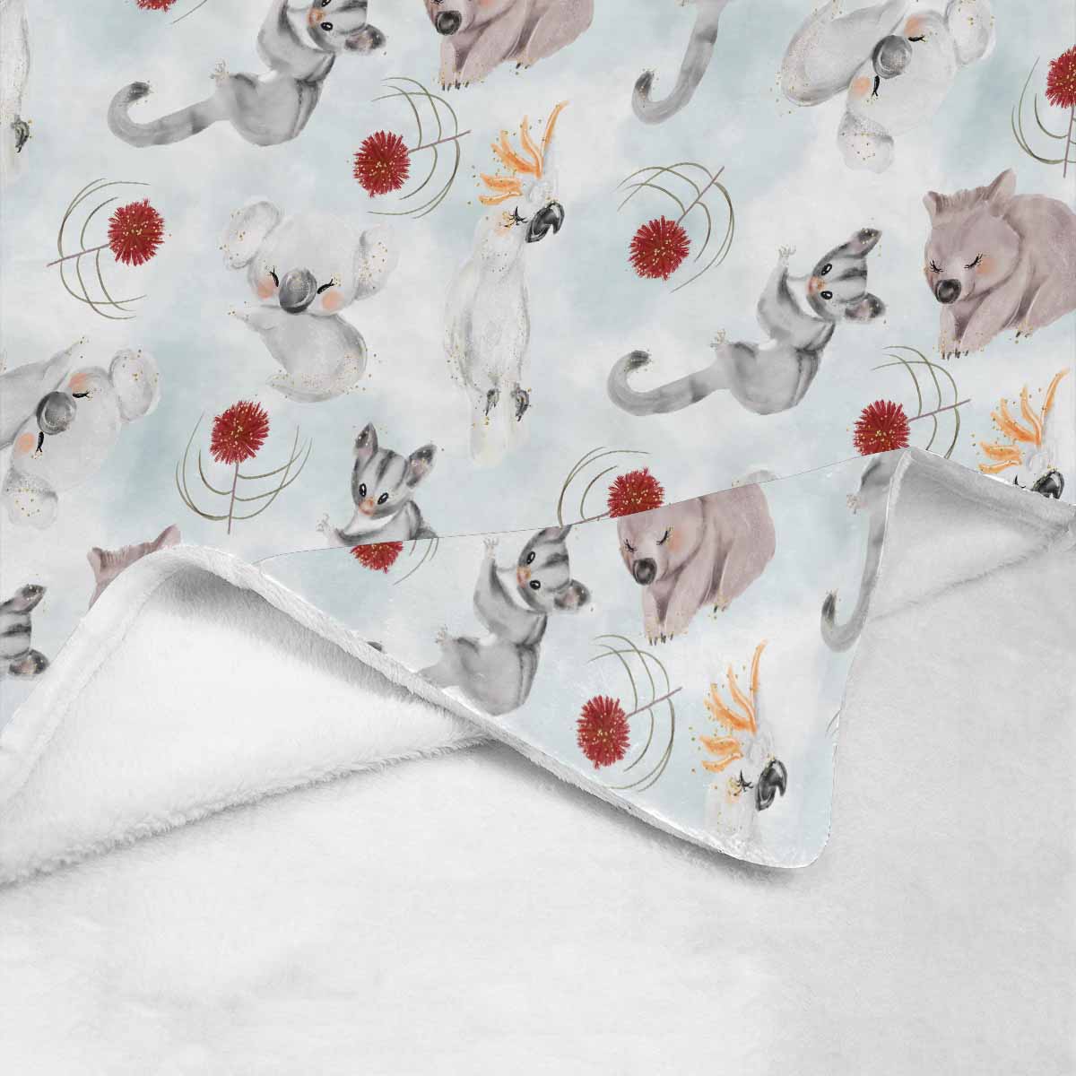 Australian Animals Koala, Sugar Glider, Wombat Ultra-Soft Micro Fleece Blanket 40*50