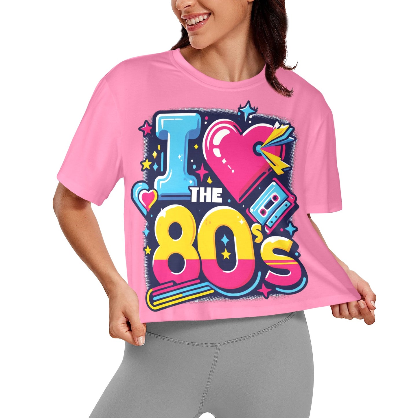 I Love the 80's 2 Women's Cropped T-Shirt