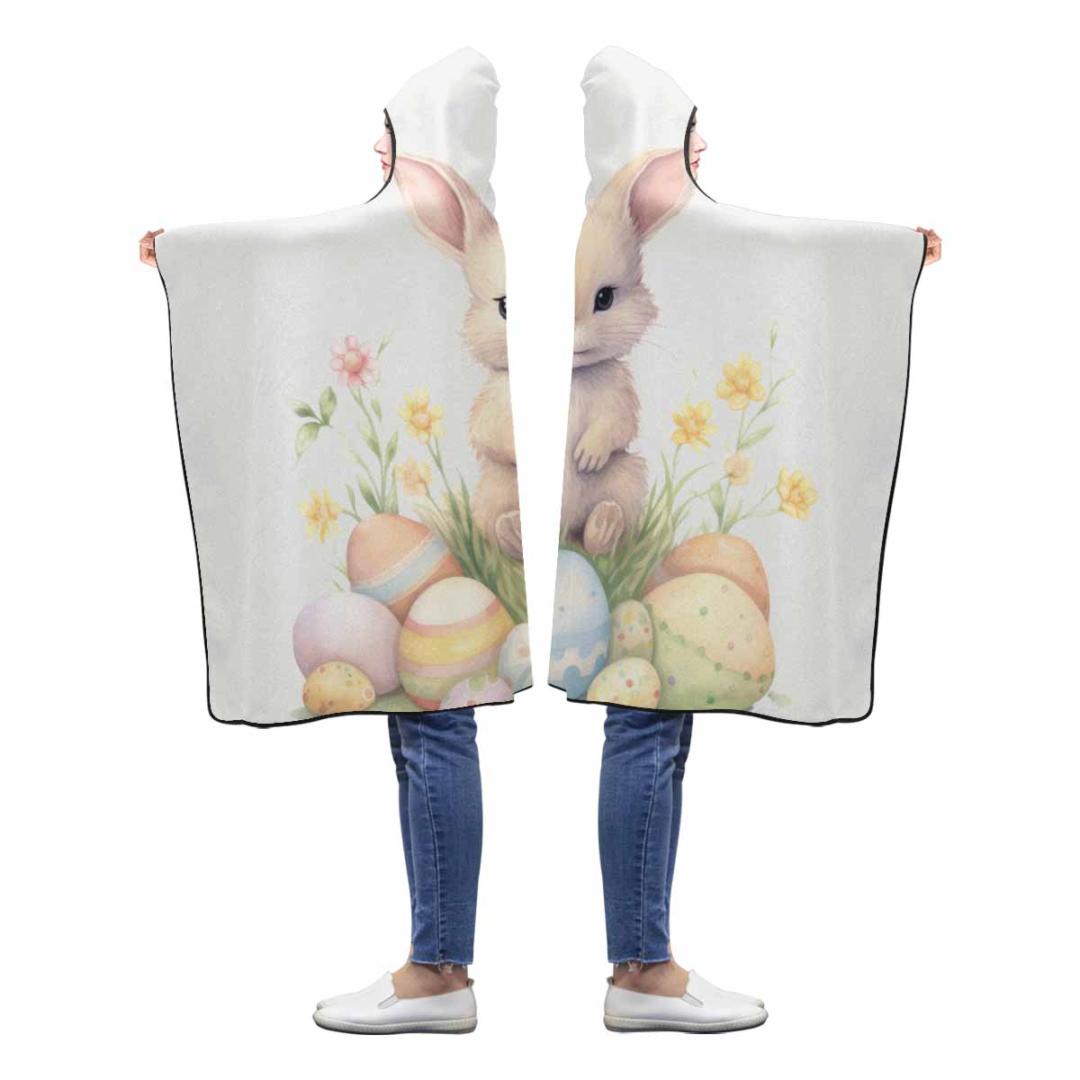 Easter Bunny Awd1342 Hooded Blanket 60"x50"