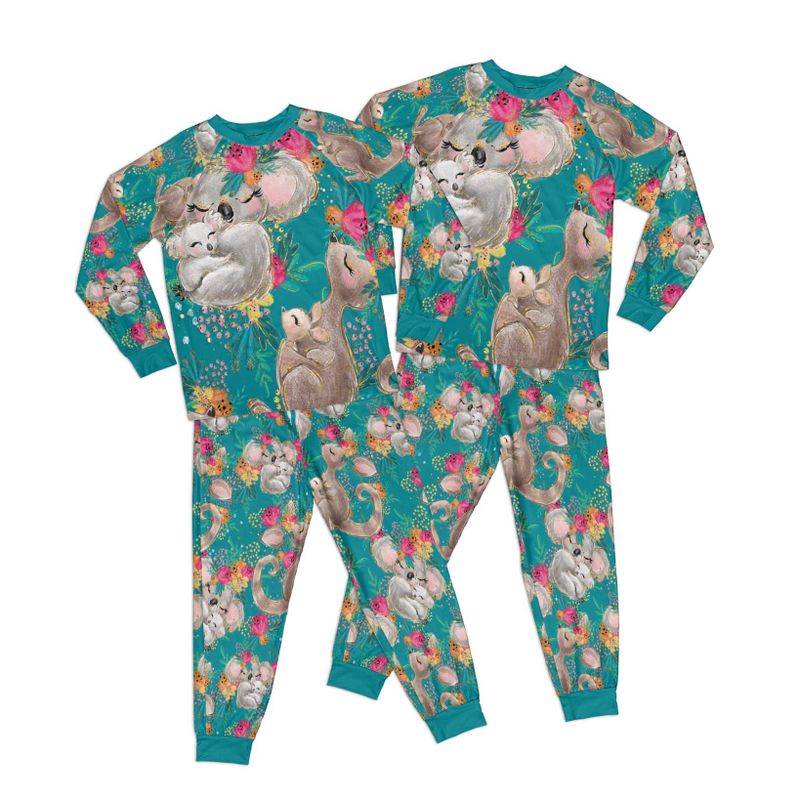 Kid Pajamas Set Australian Animals Koala and Kangaroo