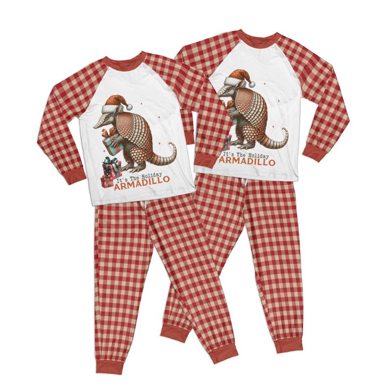 Christmas Armadillo Kid Pajamas Set Matching