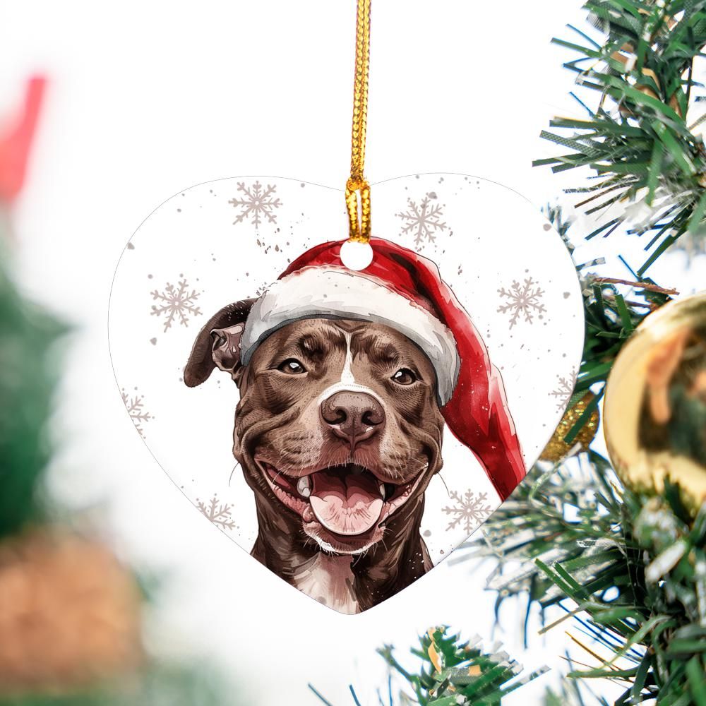 Pitbull-1 Christmas Ornament