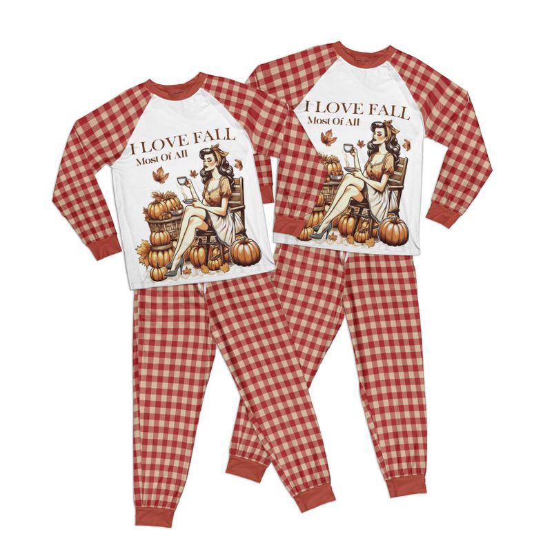 Autumn I Love Fall Most of all Kid Pajamas Set Matching