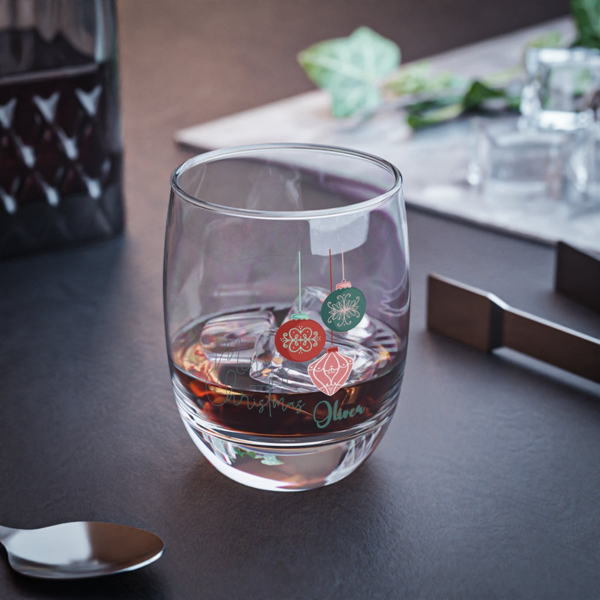 Our First Christmas as Mr and Mrs Personalised Christmas Mr & Mrs Wine Glass 12oz, Whiskey Glass 6oz, Stemless Wine Glass 11.75oz, Rock Glass 10oz
