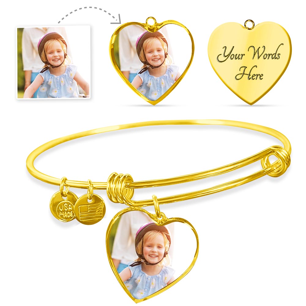 Heart Bracelet, add your own photo