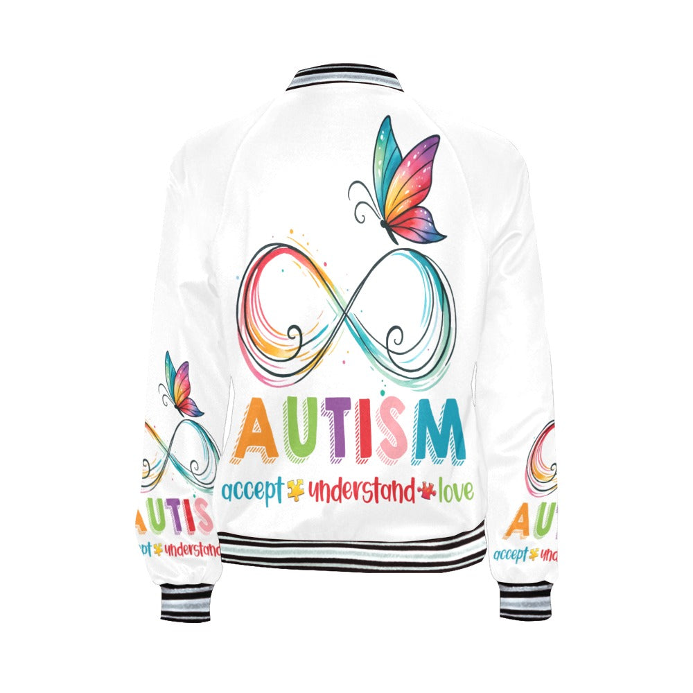 Autism accept love awd1074 Bomber Jacket for Women