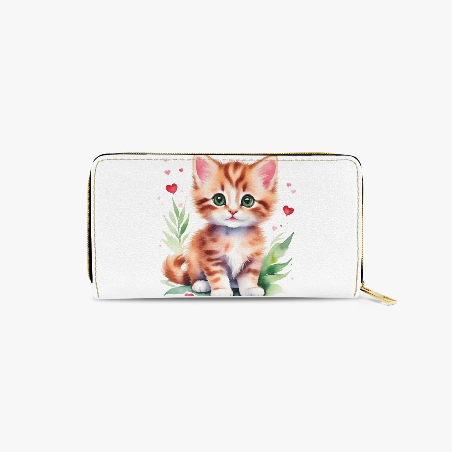 Long Type Zipper Purse - Cat