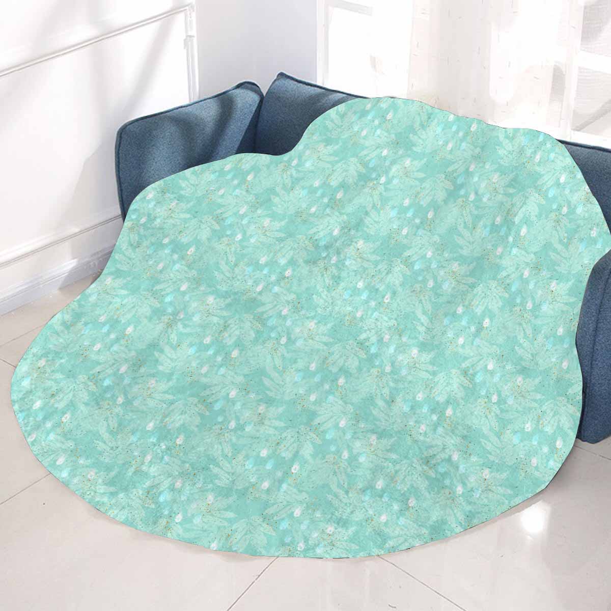 Australian Eucalyptus  Circular Micro Fleece Blanket 47"