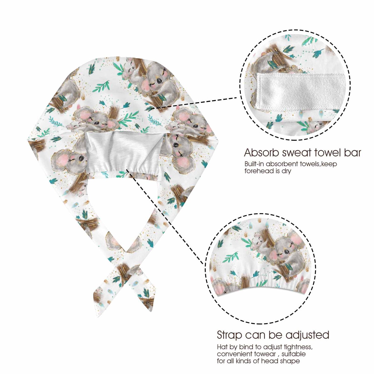 Nurse Scrub Cap Australian Koalas  Scrub Cap