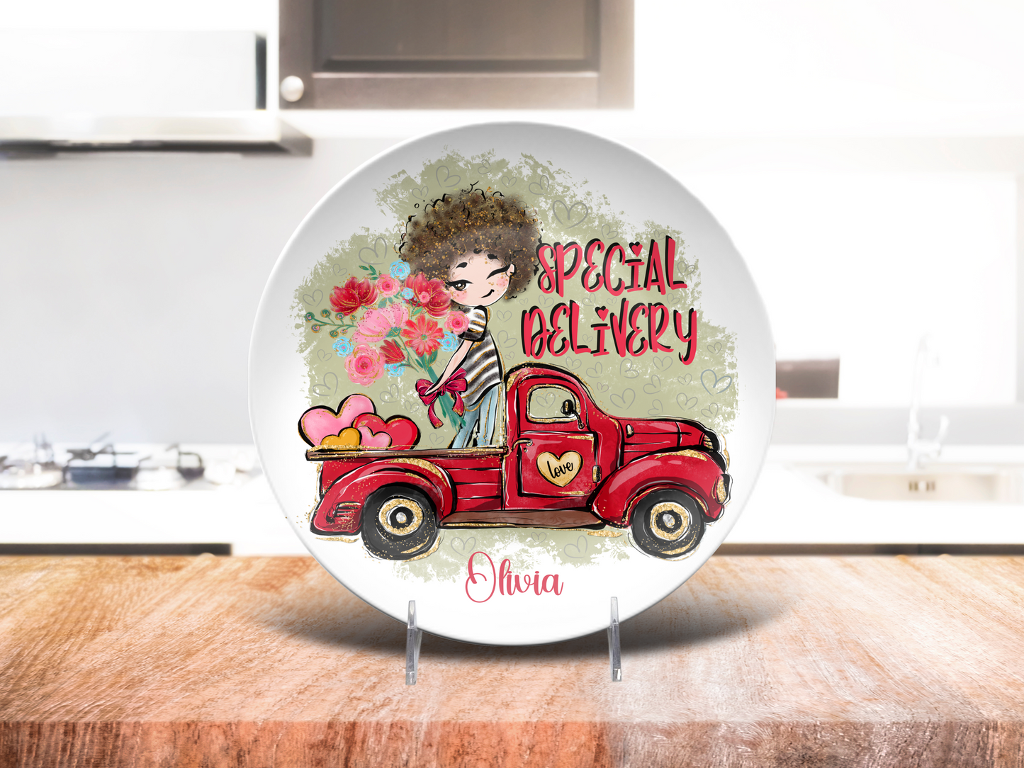 Valentine's Day Gift, Custom Valentine's Plate, Romantic Dinnerware, Personalized Love Plate, Unique Valentine's Gift