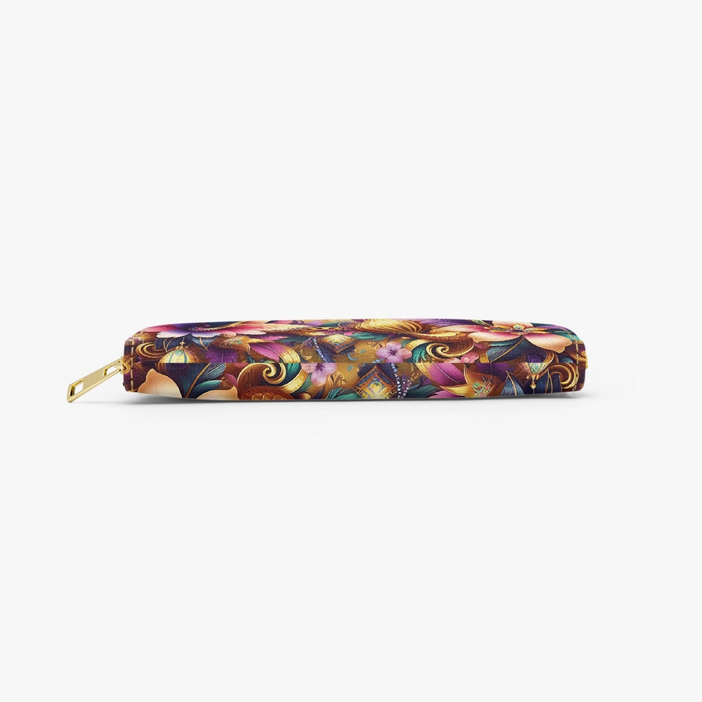 Long Type Zipper Purse - Floral