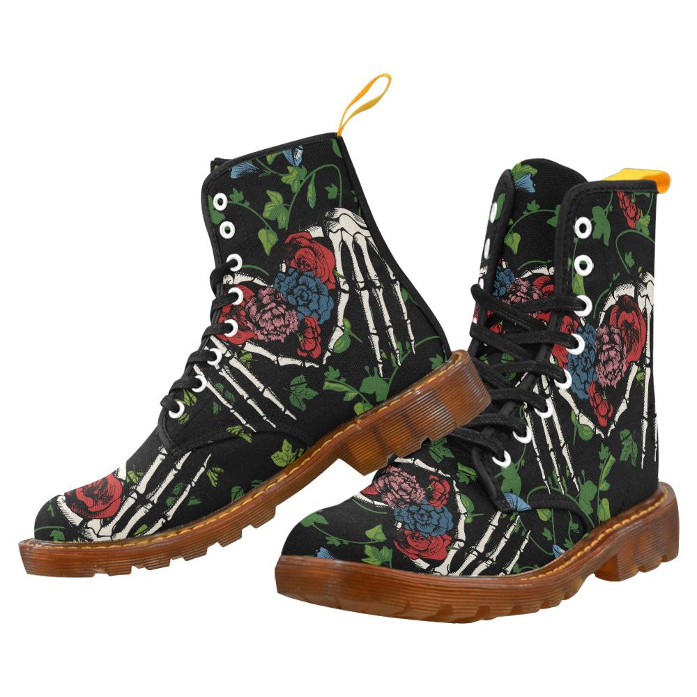 skeleton hands making heart honey Martin Boots For Men Model 1203H