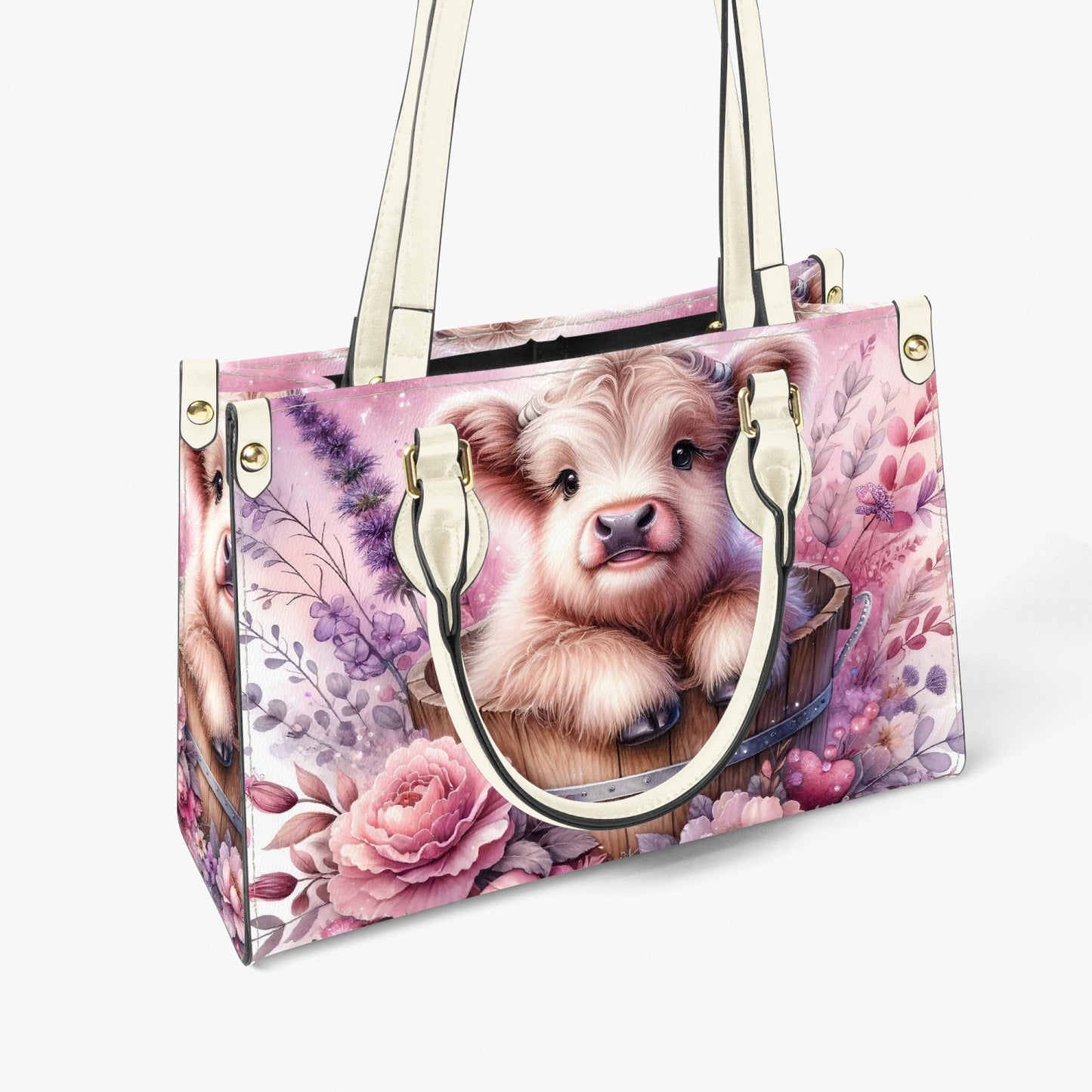 Women's Tote Bag - Long Strap - Highland Cow