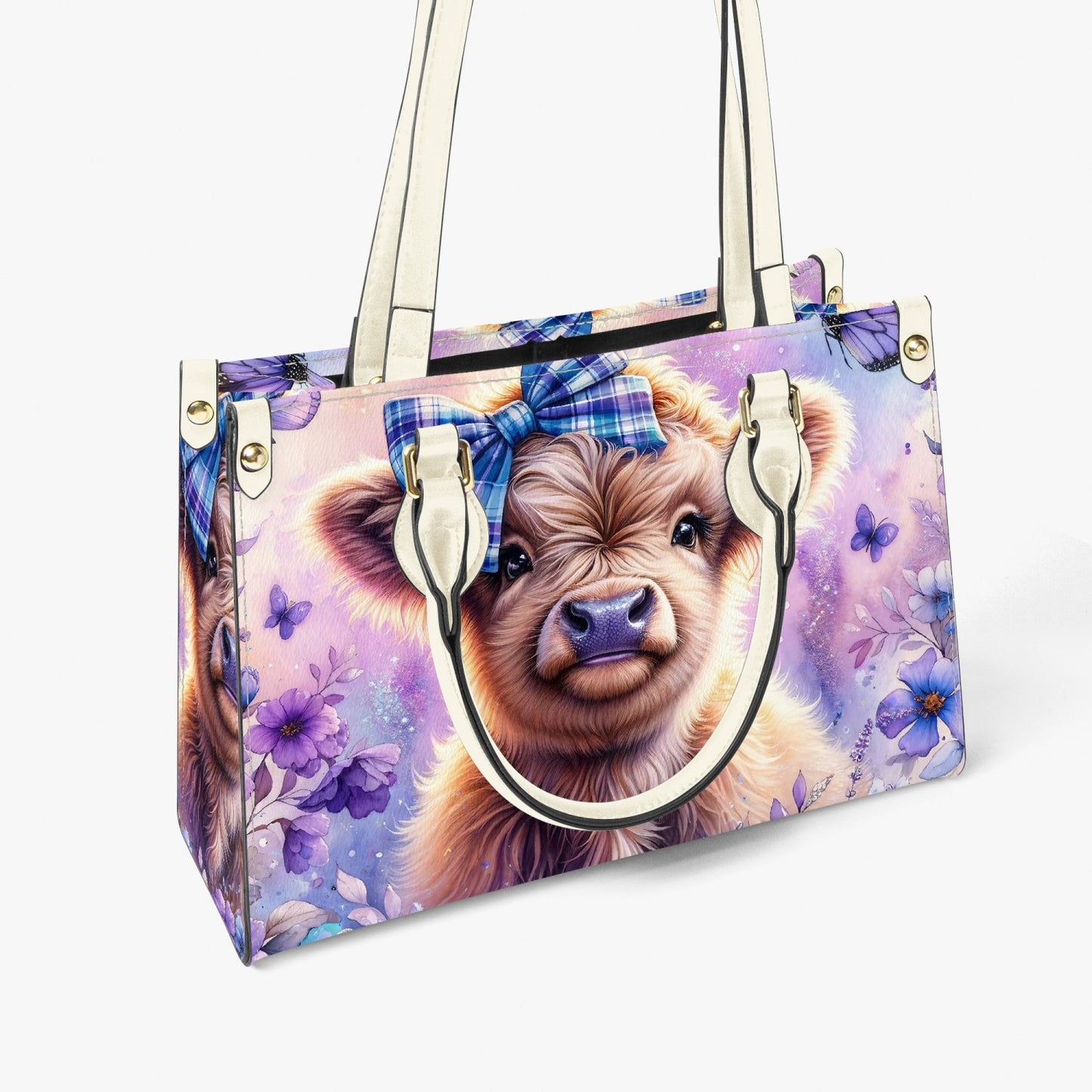 Women's Tote Bag - Long Strap - Highland Cow