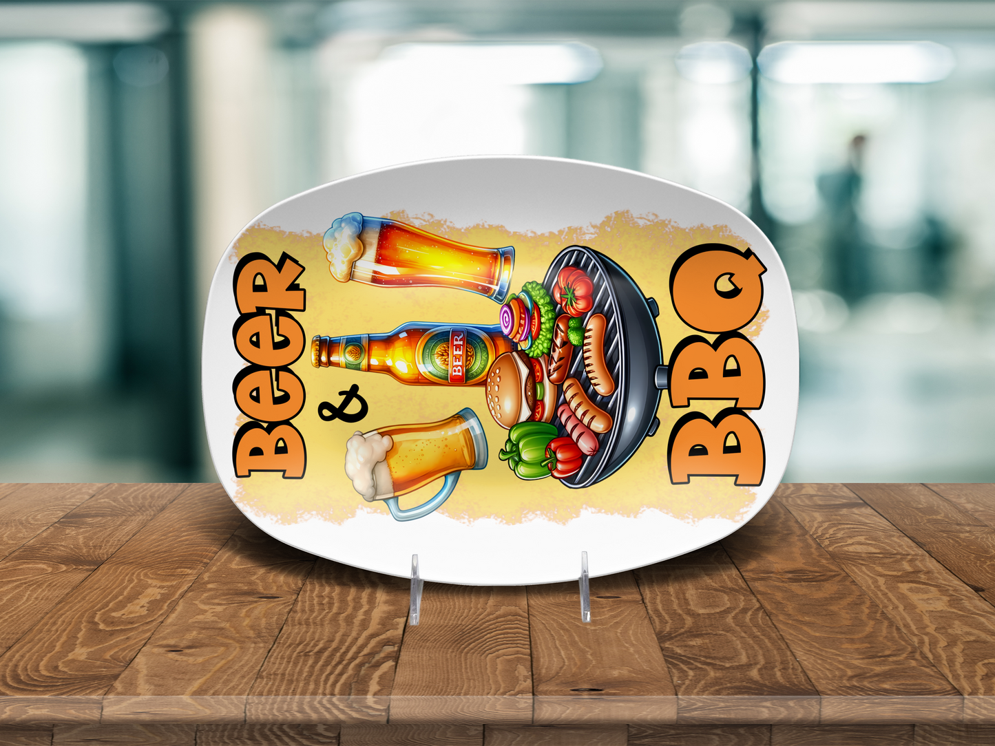 Beer & BBQ 10"x14" Platter