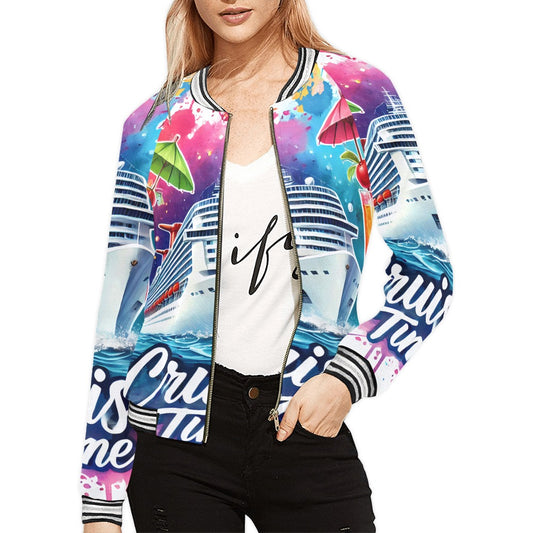 cruise time Bomber Jacket for Women