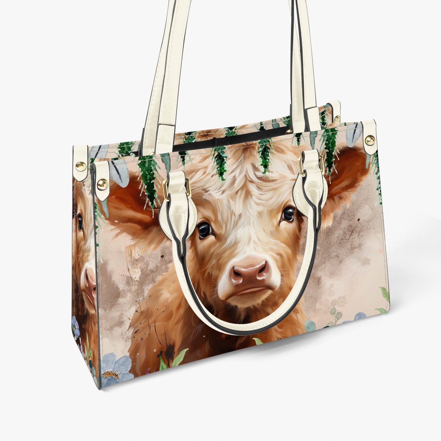 Women's Tote Bag - Long Strap - Highland Cow