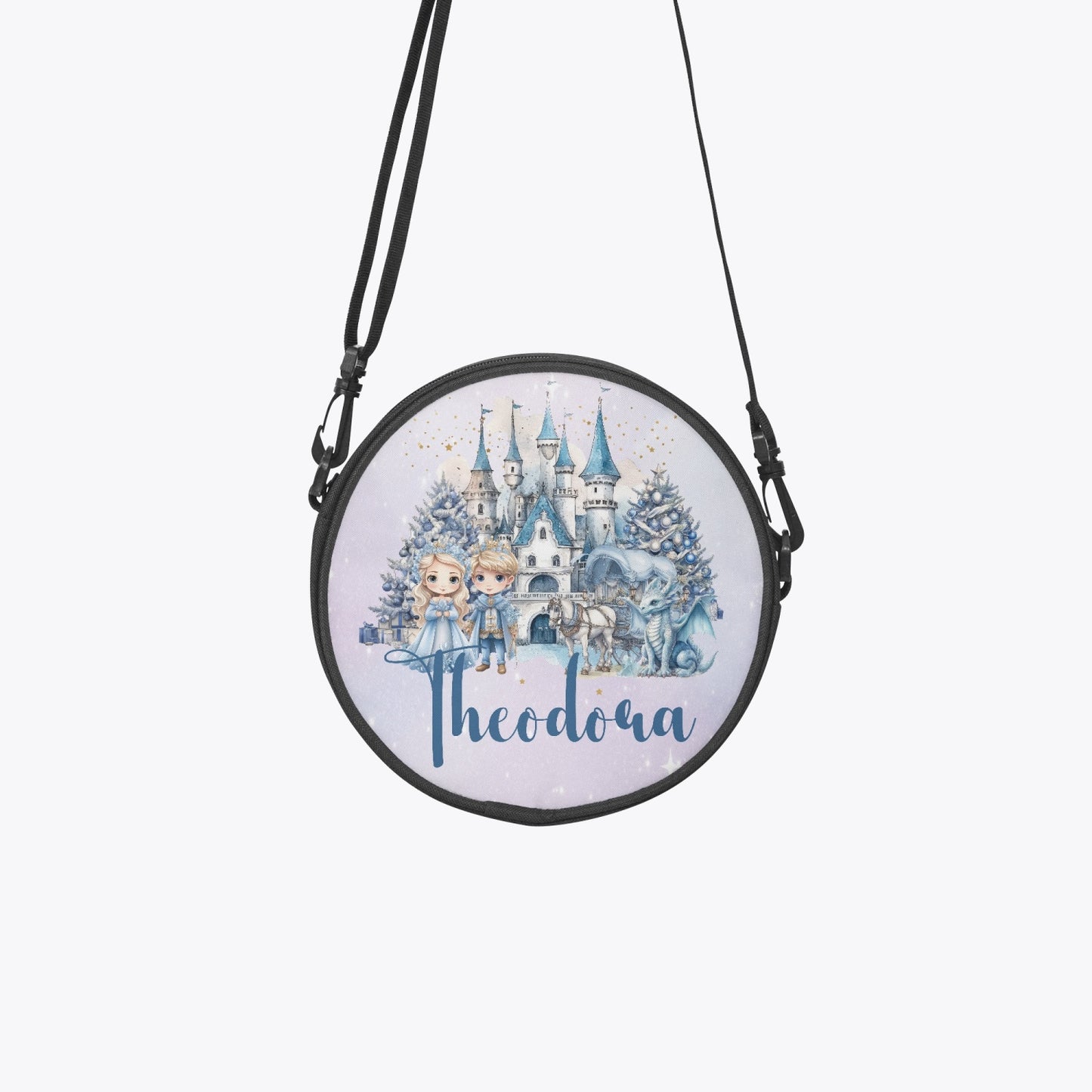 Round Satchel Bag, Christmas, Fairy-tale, Personalised