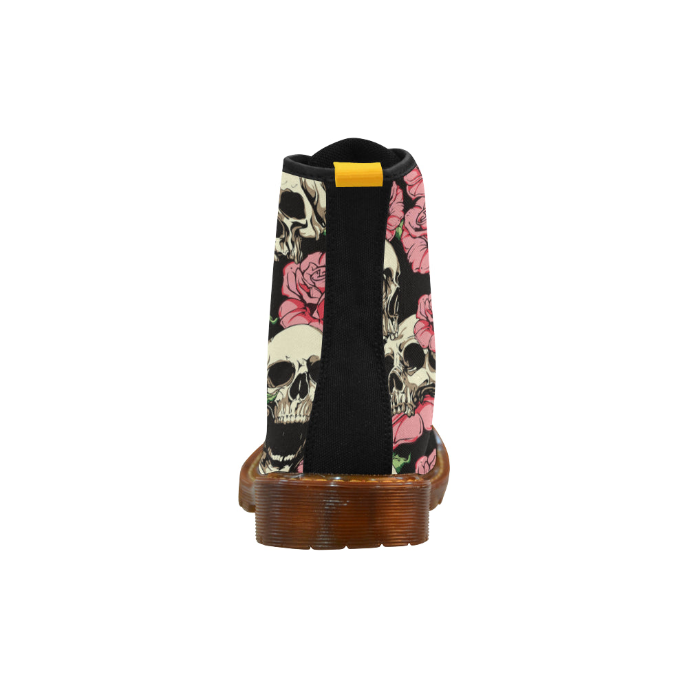 Little skull and rose Martin Boots For Women Model 1203H