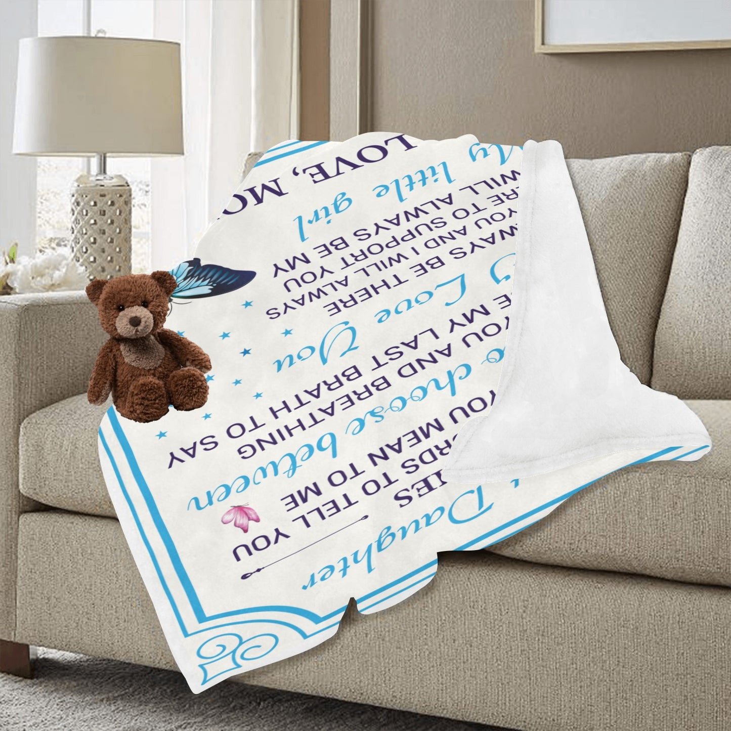 To My Daughter Ultra-Soft Micro Fleece Blanket 50"x60" (Thick)