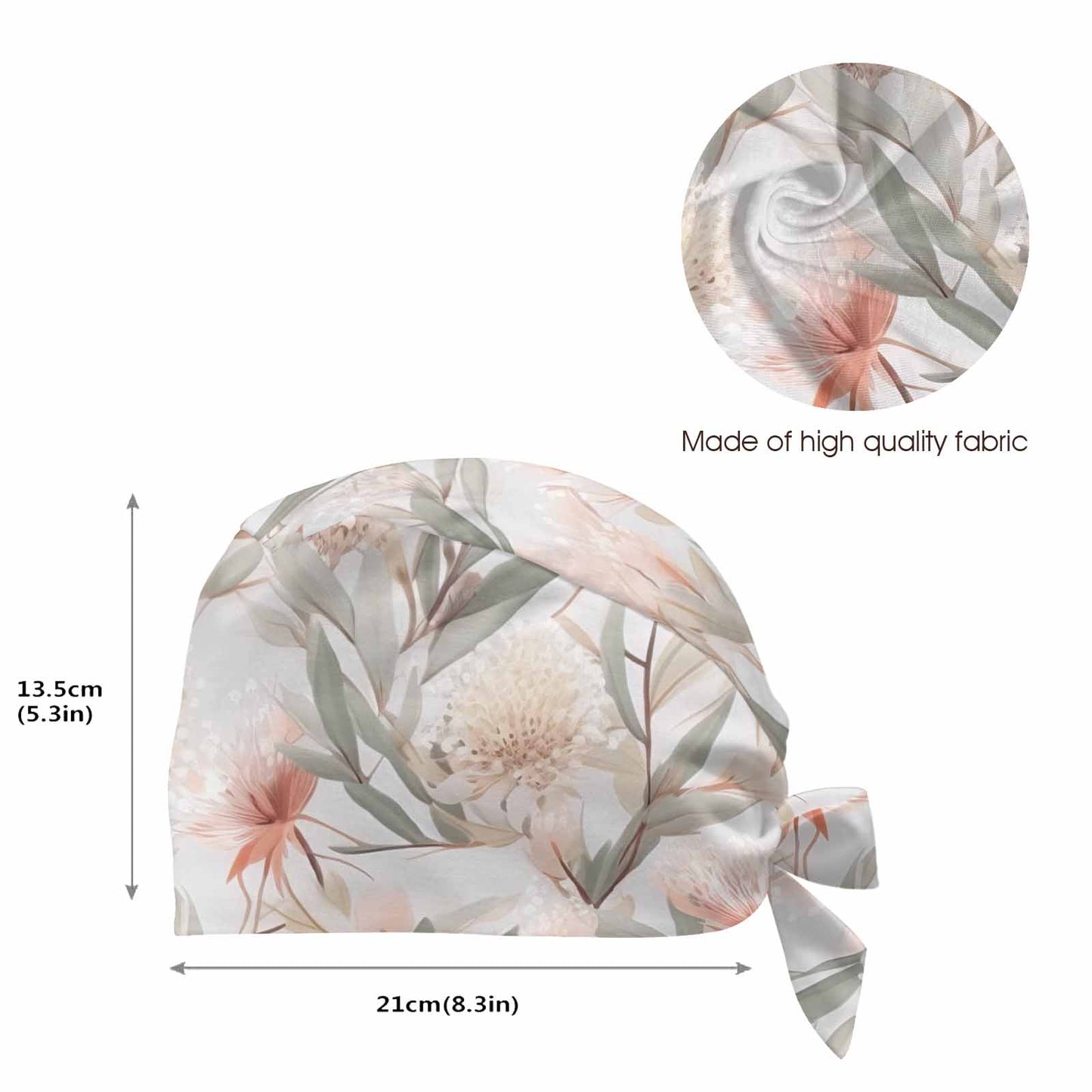 Nurse Scrub Cap Australian Floral 8  Scrub Cap