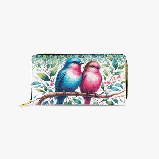 Long Type Zipper Purse, Birds, awd-641