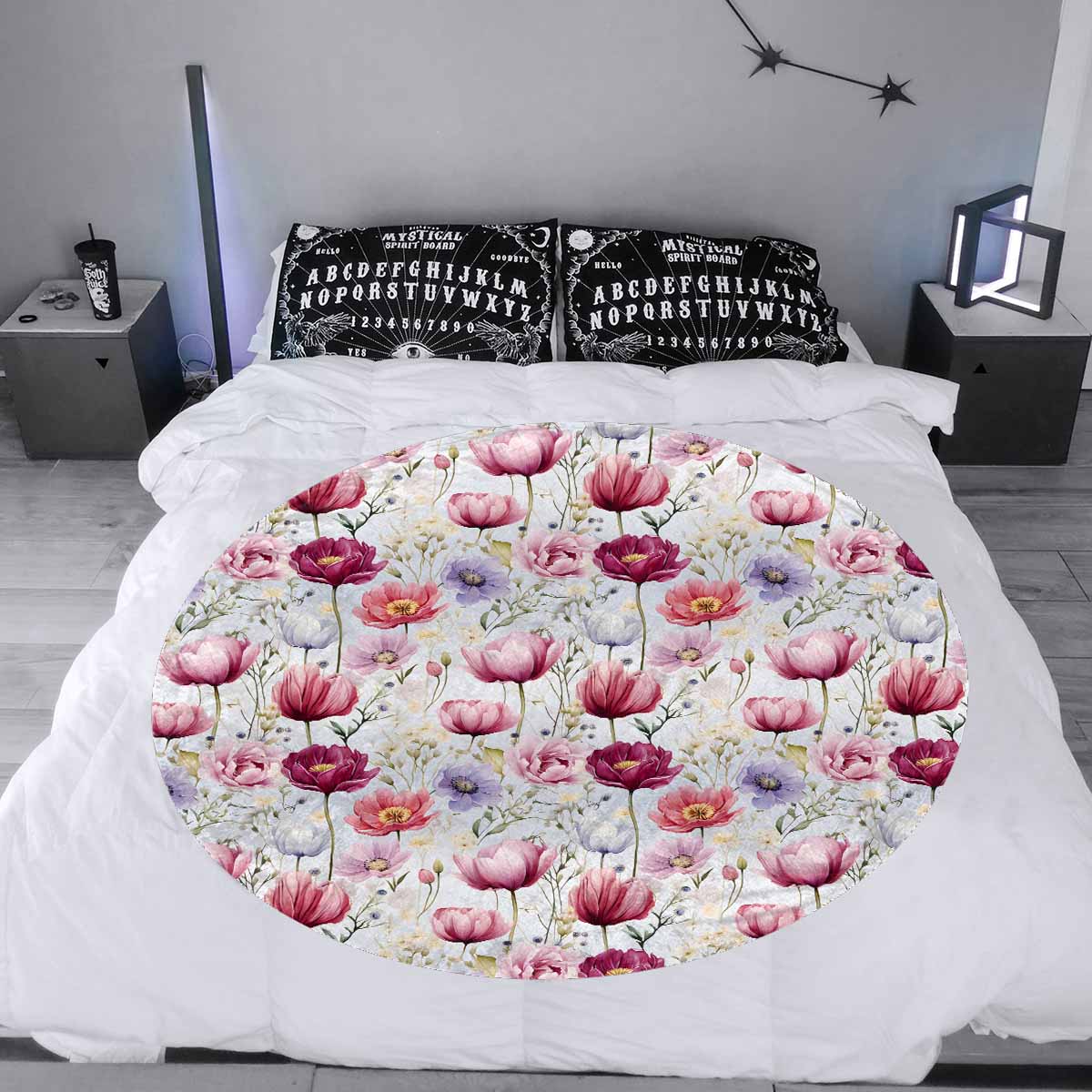 Wildflowers  Circular Micro Fleece Blanket 60"