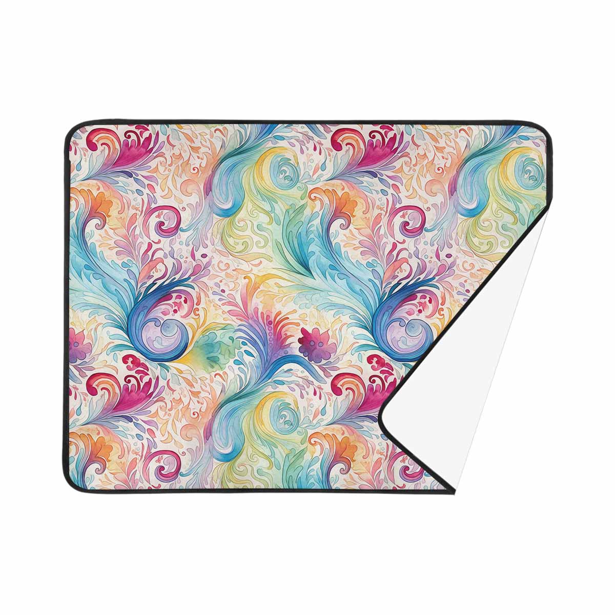 Pastel Rainbow Paisley  Beach Mats 78"x 60"