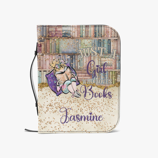 Book Cover/Bible Cover, Just a Girl who Loves Books, Blonde Hair