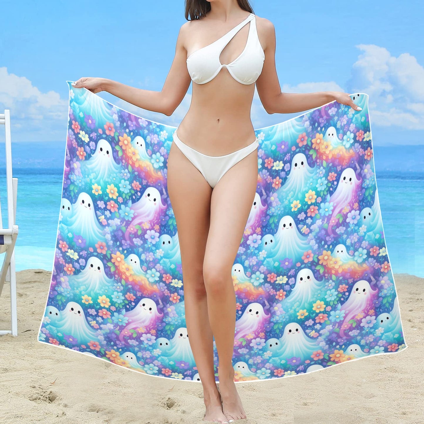 Pastel Halloween Long Beach Sarong Wrap