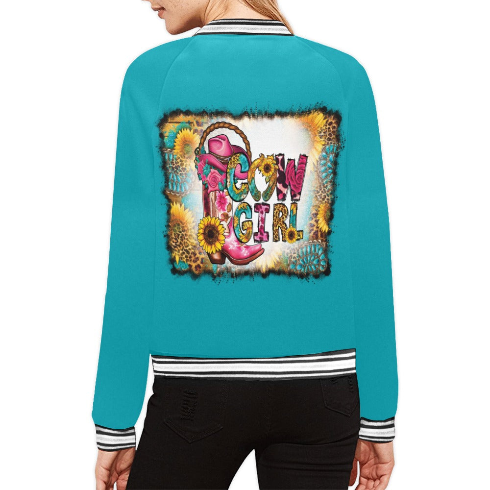 Country Cowgirl Bomber Jacket for Women