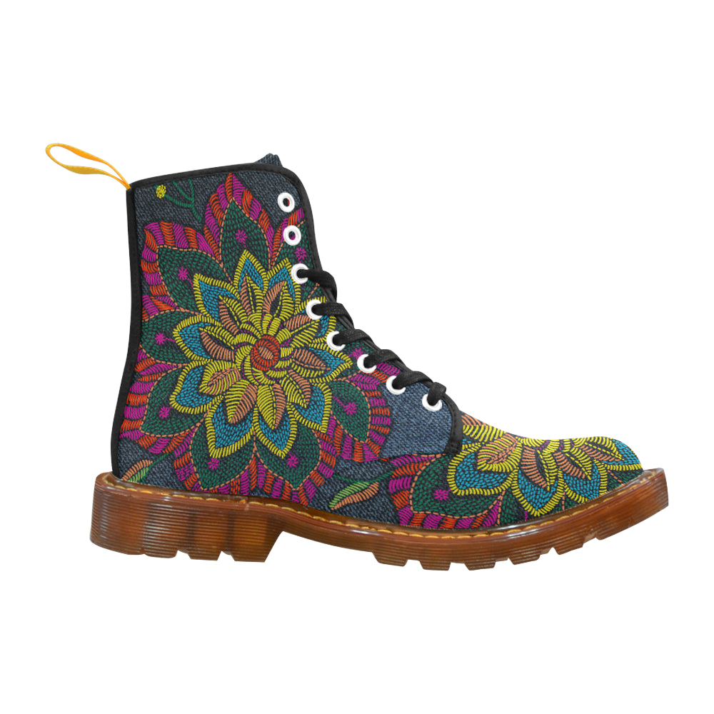 flower jeans Martin Boots For Women Model 1203H