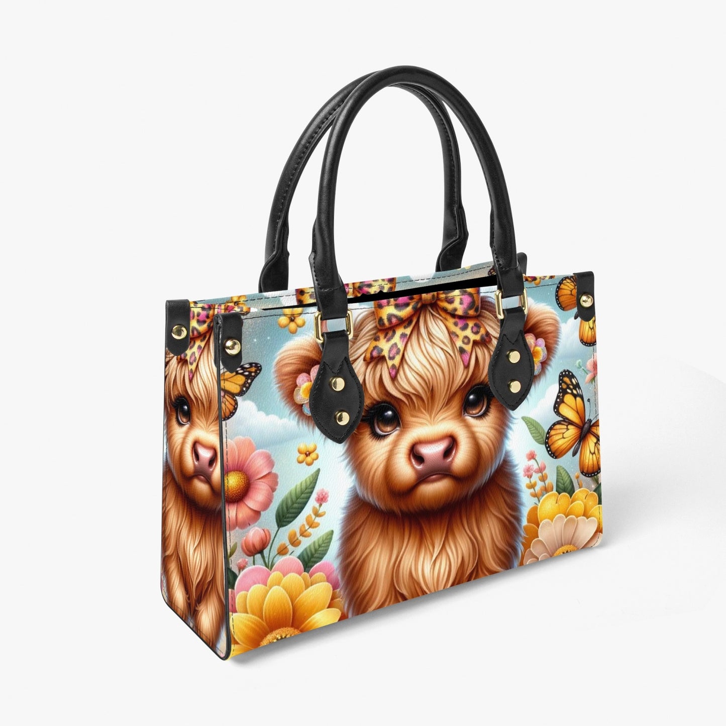 Women's Tote Bag - Long Strap - Highland Cow