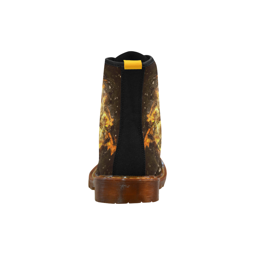 Lion the King of beasts honey Martin Boots For Men Model 1203H