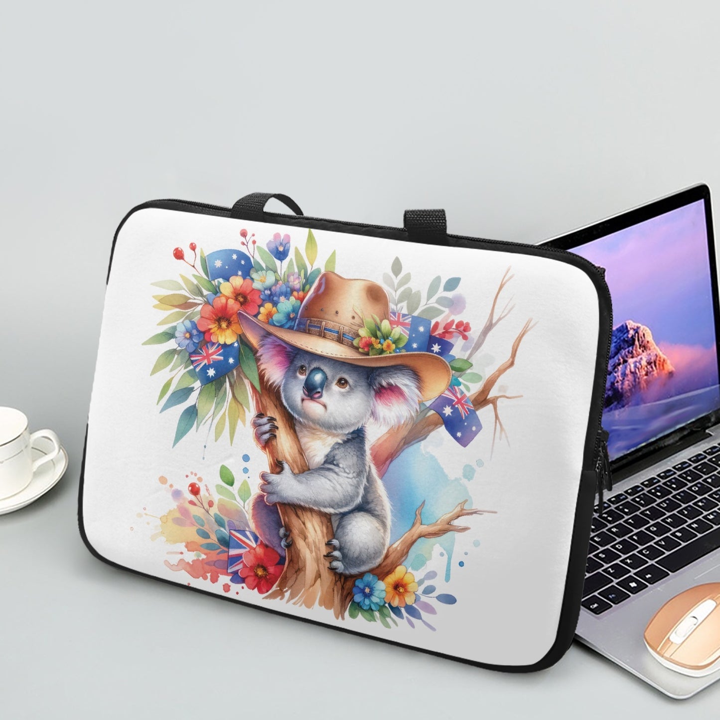 Laptop Sleeve with Handles - Australian Animals - Koala