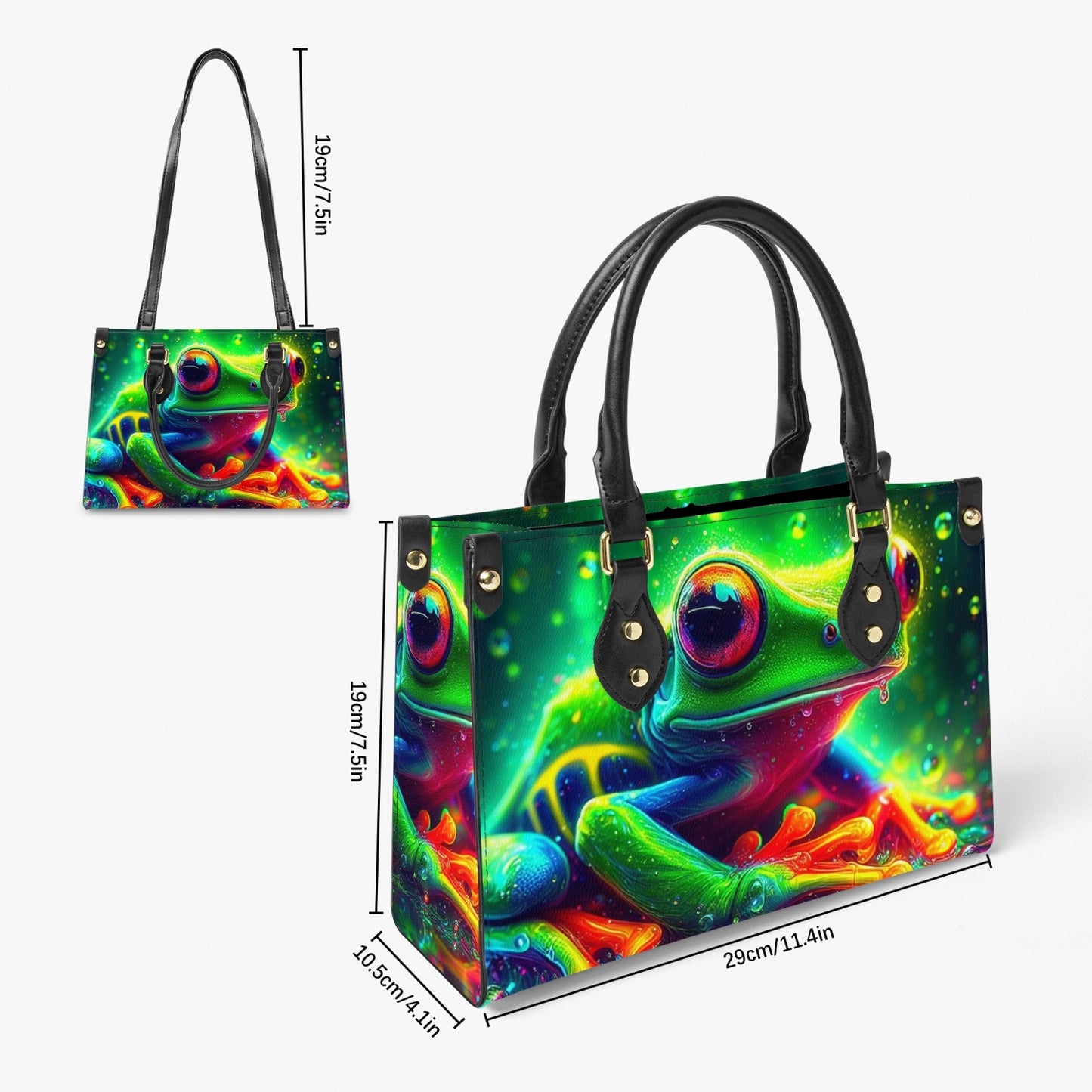 Women's Tote Bag - Long Strap - Frog