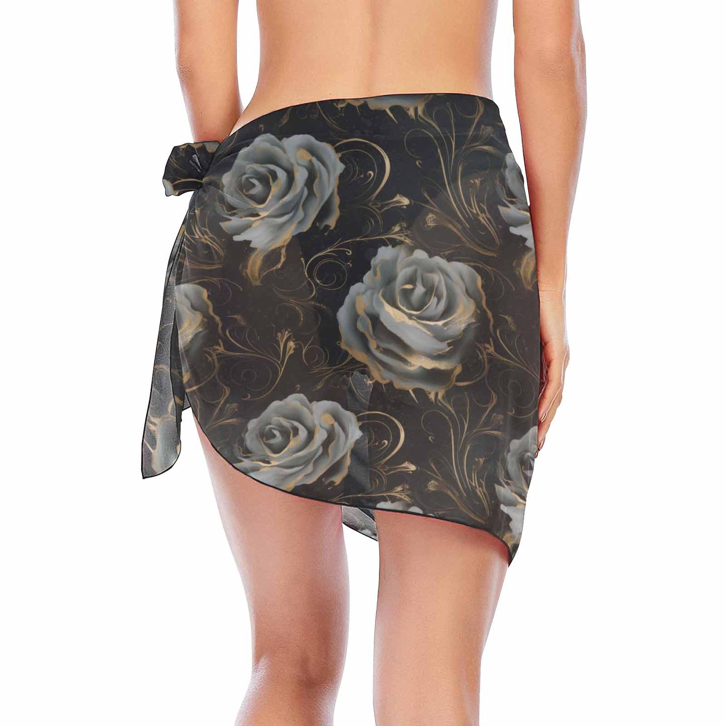 Black roses  Women's Beach Sarong Wrap