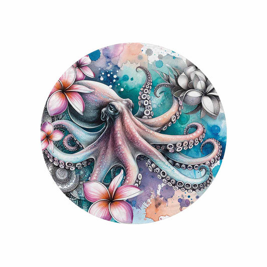 Sea_Animals_Octapus_Awd35199  Circular Micro Fleece Blanket 47"