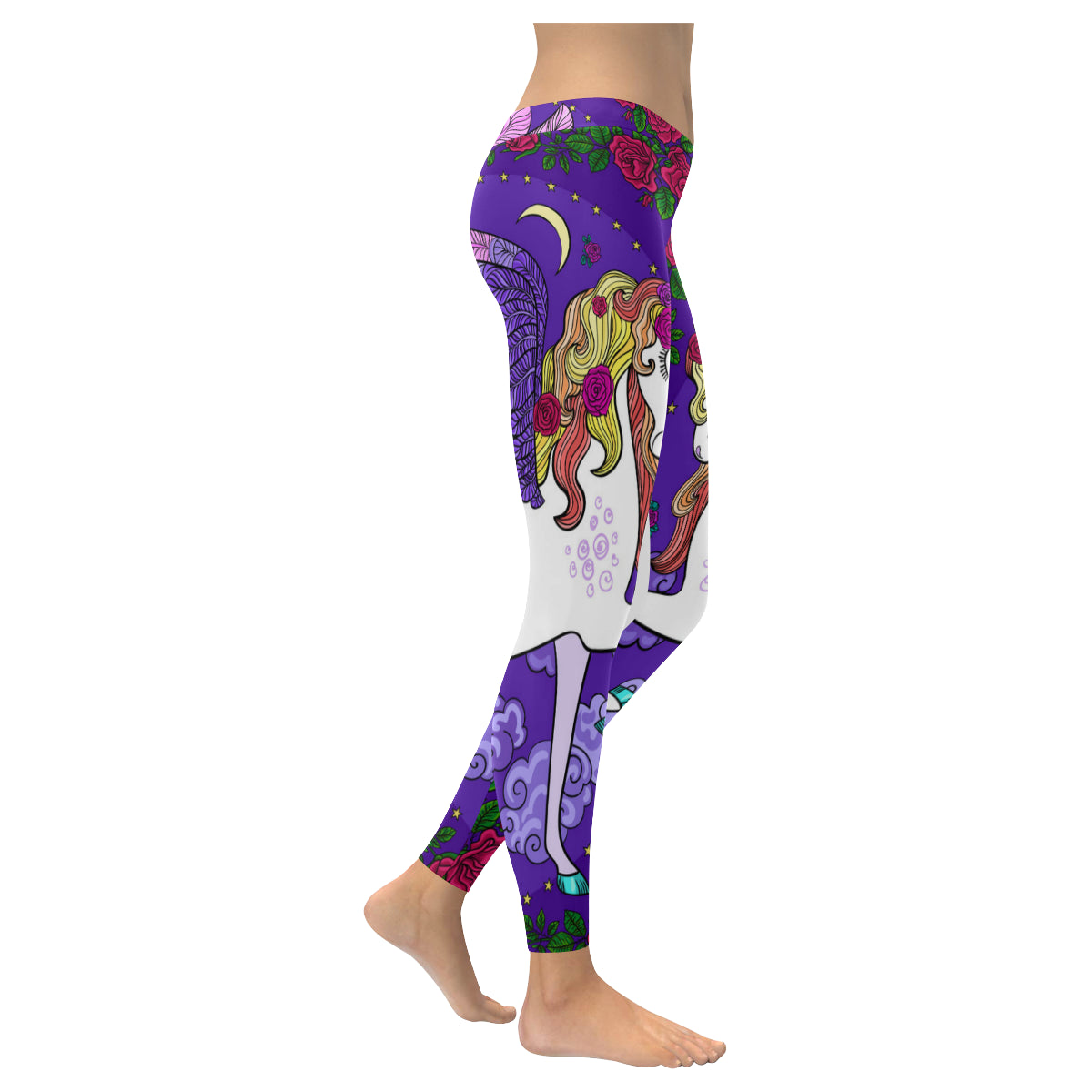 Unicorn (2) Women's Low Rise Leggings (Invisible Stitch)