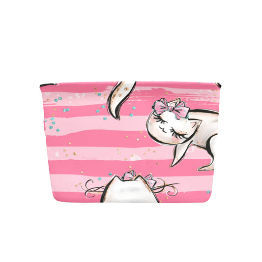 Pink Cats Fabric Storage Basket