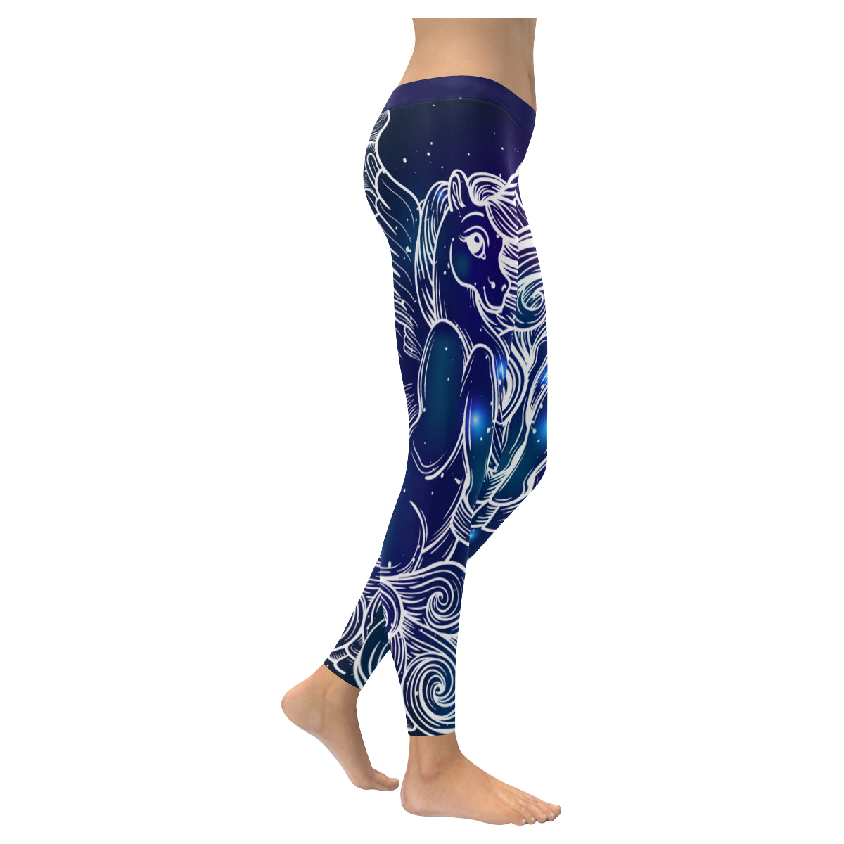 believe in unicorn Women's Low Rise Leggings (Invisible Stitch)