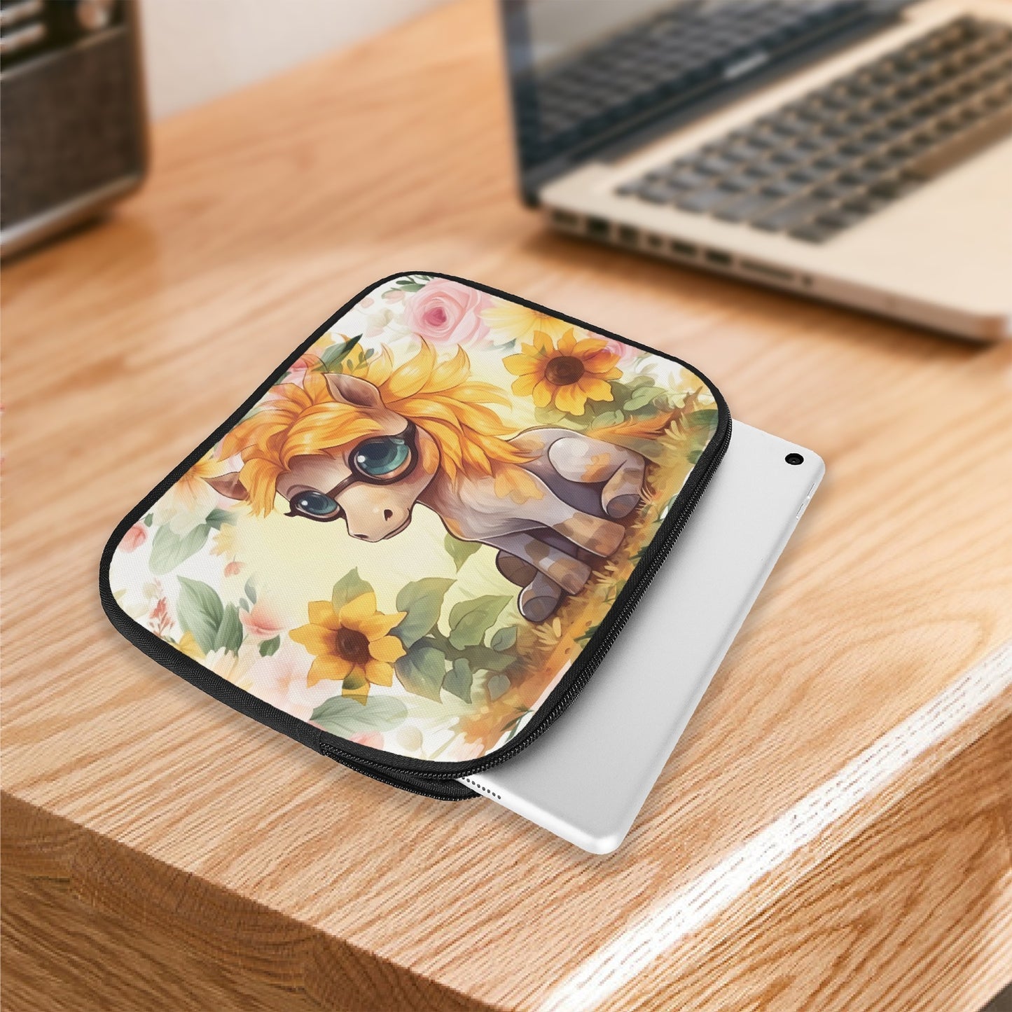 Tablet Sleeve - Donkey, Sunflowers, awd-565