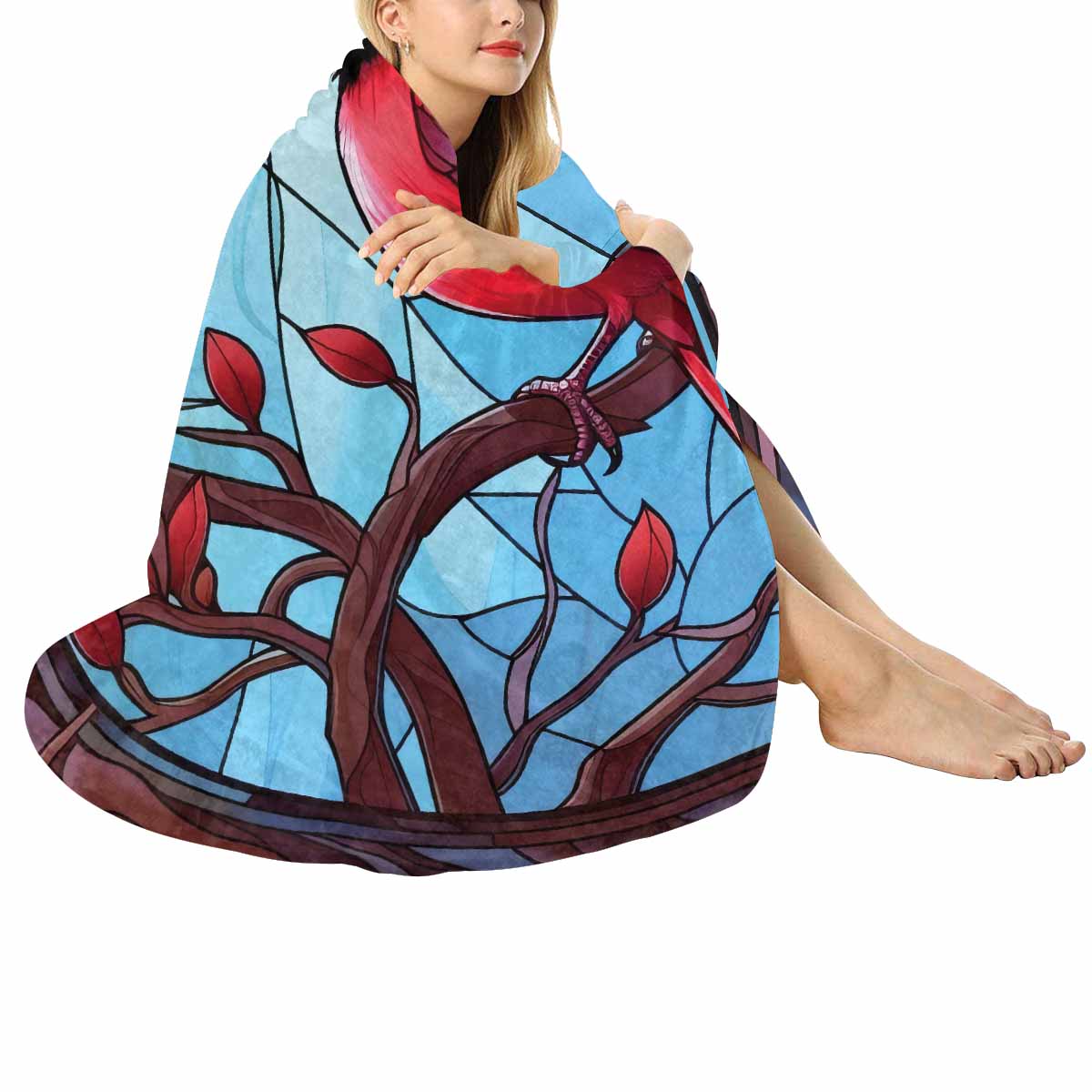 Cardinal_Awd35158  Circular Micro Fleece Blanket 60"