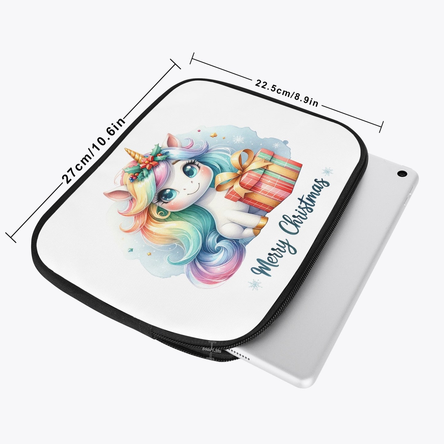 Tablet Sleeve - Unicorn - Merry Christmas