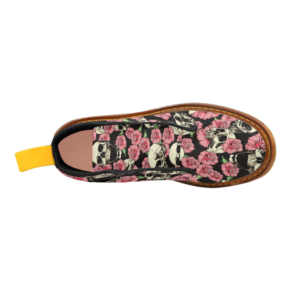 Little skull and rose Martin Boots For Women Model 1203H