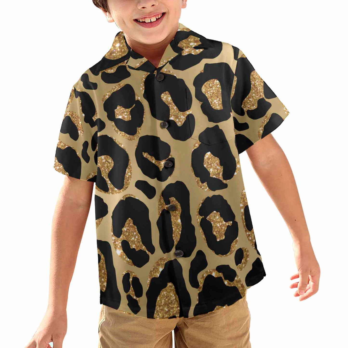 Animal Print 2  Little Boys Hawaiian Shirt