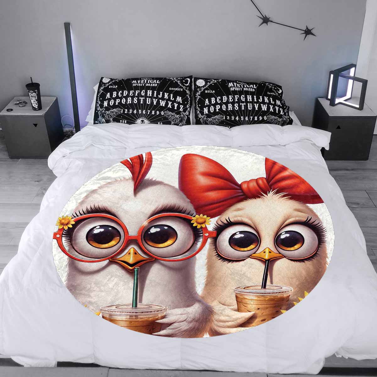 Chickens_Awd35170  Circular Micro Fleece Blanket 60"